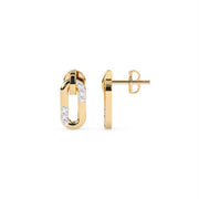 Round Lab-Grown Diamond Rounded Square Earrings 0.90 CTW – 12 Stones | Bezel Set | 10K, 14K, 18K White, Yellow & Rose Gold | IGI Certified